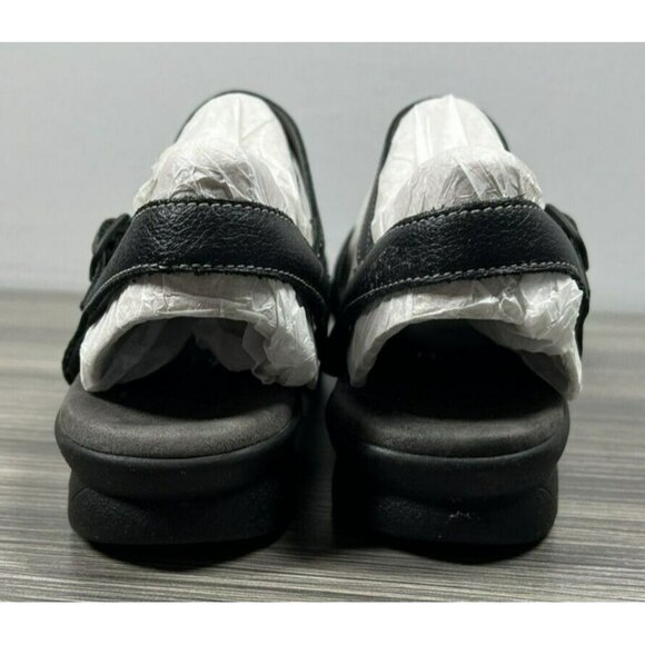 SAS Helena Sandals Women 10.5 N Black Leather Shoes Tripad Comfort Jeweled Bling - Picture 3 of 10